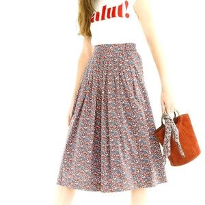 J Crew Cotton Midi Skirt Liberty Betsy Ann Floral